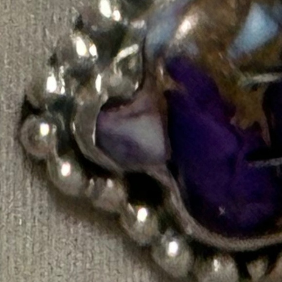 925 Sterling Silver Purple Copper Turquoise Cactus Pendant NO chain included - Picture 11 of 12